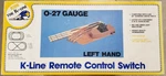 K-line Left Manual Switch K-273 O27 Gauge O42 Radius Read Description Please!. Fixed Price $24.99.