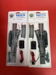 Ho Scale, Bachmann, 2 Remote Control Switch/turnouts, Left/right, New, Set. Fixed Price $29.99.