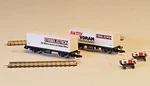 Marklin Z-scale Stiebel Eletron Special Edition Box, 2 Container Cars, Bumper. Fixed Price $69.00.