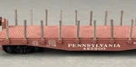 Athearn 1350 Rtr Flatcar W/stakes Pennsylvania #425500 W/kds HO8212. Fixed Price $17.71.