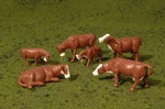 Bachmann Trains Cows - Brown & White Ho Scale Pack Of 6 33102 Nib New. Fixed Price $11.20.
