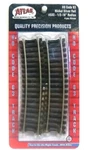 Ho Scale Atlas 533 Code 83 18" Radius 1/2 Section Curved Track Pkg (4). Fixed Price $6.37.