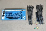 Marklin 2261 Electric & Manual Right Hand Switch Point Track Boxed On. Fixed Price $35.09.