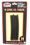 N Scale Atlas 2029 Code 55 21.25" Radius 1/2 Curve 6 Pcs. Fixed Price $7.61.