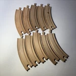 Lot Of 8 Curved Wood Train Track For Imaginarium Brio Thomas Toy. Fixed Price $14.99.