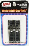 Scale Atlas 2509 Code 80 Assorted Straight Snap-track Pkg (10). Fixed Price $7.60.
