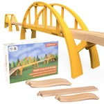 Orbrium Wooden Train Tracks Accessories Super Long Double Span Arch Bridge .... Fixed Price $39.02.