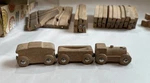 Knott Berry Farm Wooden Toy Train Set & Track Bus And Car Original Box. Fixed Price $98.00.