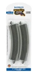New Bachmann Ez-track 15" Radius Curved (4) With Nickel Rails Ho Scale. Fixed Price $23.99.