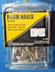 Woodland Scenics Ho #ST1432 Foam Nails 75 Pcs New. Fixed Price $6.49.