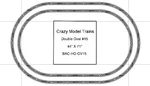 Bachmann E-z Track Ho Scale Double Oval #15 Basic Train Set 44" X 71". Fixed Price $171.95.