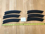 Life Like Train Ho Power-loc Track Black Roadbed Pieces Makes 1/2 Circle 36". Fixed Price $16.95.