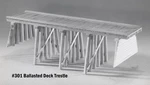 Campbell Scale Models 301 Ho 50' Ballasted Deck Pile Trestle (less Ties). Fixed Price $34.32.