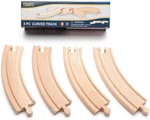 Inc. Curved Wooden Track Set, 6" Railway For Toy Train, Exp. Fixed Price $19.99.