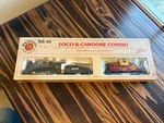 Ho Scale, Bachmann Santa Fe 0-6-0 Loco W/tender & Caboose Original Box W/video!. Fixed Price $36.40.