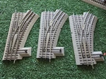 Lor Of 3 Lionel Fastrack Right Hand Manual Turnouts. Fixed Price $20.00.