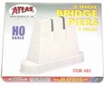 Atlas #81 3" Bridge Piers - 4 Ho Scale. Fixed Price $8.25.