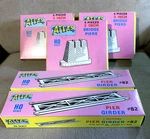 3 Boxes Atlas Ho Scale Inch Bridge Piers 2 Girders. Fixed Price $34.99.