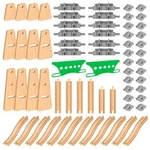 Wooden Train Tracks Accessories Build & Play Construction Set 68PCS Modular Rail. Fixed Price $96.24.
