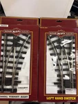 Msh- Bachmann 94351 + 94352 G Steel Lh & Rh Manual Switch 94501 Curve Nos. Fixed Price $79.99.