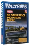 Walthers Ho Scale 90' Single-track Railroad Deck Girder Bridge Kit 933-4508. Fixed Price $29.59.