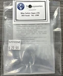 Nj International Scale #1308 Blue Safety Sign Set(set Of 18) HON3, HON30 Nos!. Fixed Price $28.98.