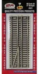 Atlas Ho Scale Code 83 - 6" Straight Track 4 Pieces Nickel Silver #521. Fixed Price $7.95.