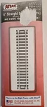 Atlas Ho 6" Inch Straight Code 100 Train Track Nickel Silver (4) ATL822 New. Fixed Price $6.50.