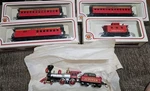 Bachmann Ho Scale Central Pacific Jupiter 3 Cars And Caboose Set. Fixed Price $200.00.