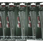 Kato 20-202 Scale Electric Turnout #6 Left-hand Switch Unitrack 5PCS Set. Fixed Price $99.99.
