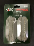 Kato 2-142 Ho-scale Unitrack 123MM Straight Rerailer Crossing (2/PACK). Fixed Price $12.35.