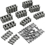 Classic City Train Tracks, 54 Pieces Railroad With 32 Curved, 20 Straight. Fixed Price $45.75.