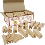 Wooden Train Track 52 Piece SET-18 Feet Of Expansion Distinc. Fixed Price $36.89.