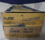 A. C. Gilbert Company American Flyer # 702 Curve 3/16" Track -box Of 12 -used. Fixed Price $15.00.