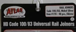 Atlas Model Railroad Co. #170, Ho Scale Joiners. Fixed Price $9.25.