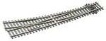 Peco SL-E186 Ho/oo Code 75 60" Radius Curved Right Hand Switch Turnout. Fixed Price $34.99.