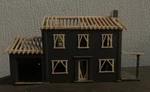 Scale Plasticville House Under Construction. Fixed Price $12.00.