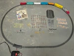 Bachmann Ho Master Railroader Set Santa Fe 307 Locomotive Complete Train Extras. Fixed Price $75.00.