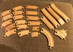 Thomas & Friends Wooden Railway Split Curved Straight Track Lot Of 23. Fixed Price $16.00.