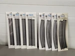 8X Bachmann Ho 4X 44112 9" Straight Tracks & 44102 18" Radius. Fixed Price $16.99.