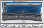 New 7569 Marklin Ho Scale Big Curve Gray Bridge For "k" Track. Fixed Price $21.25.