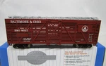 Bachmann Silver Ho Scale B&o Baltimore Ohio Capitol 40' Stock Car #46117 18512. Fixed Price $18.00.