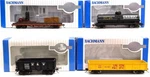 Bachmann Assorted Ho Scale Freight Cars: 17201, 18642, 17832, 18301 Ln/box. Fixed Price $72.79.