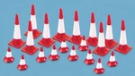 Ho/oo Scale Traffic Cones (small & Large) - 20 Per Package Peco #5008. Fixed Price $6.00.