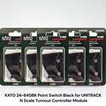 Kato 24-840BK Point Switch Black For Unitrack Scale Turnout Controller Module. Fixed Price $38.00.