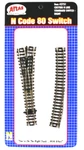 Atlas #2751 Right-hand Standard Customline Turnout Track Scale Code 80 Rails. Fixed Price $27.95.