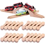 Poen 30 Pcs Wooden Dog Bone Track Connector Pack Train Small, Color. Fixed Price $14.19.
