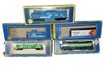 (7) Vtg Ho Scale Ahm Locomotive & Train Car Conrail Burlington Polaroid Northern. Fixed Price $53.97.