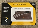 K-line Switch K-0263 27" Left Hand Manual Nib. Fixed Price $25.00.