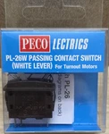 Peco PL-26W Lectrics Passing Contact Switch For Turnout Motors, 16V, Black/white. Fixed Price $6.99.